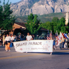 Orem's Summerfest's parade sign in 2008.