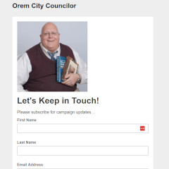 David for Liberty's e-mailing list subscription webpage.