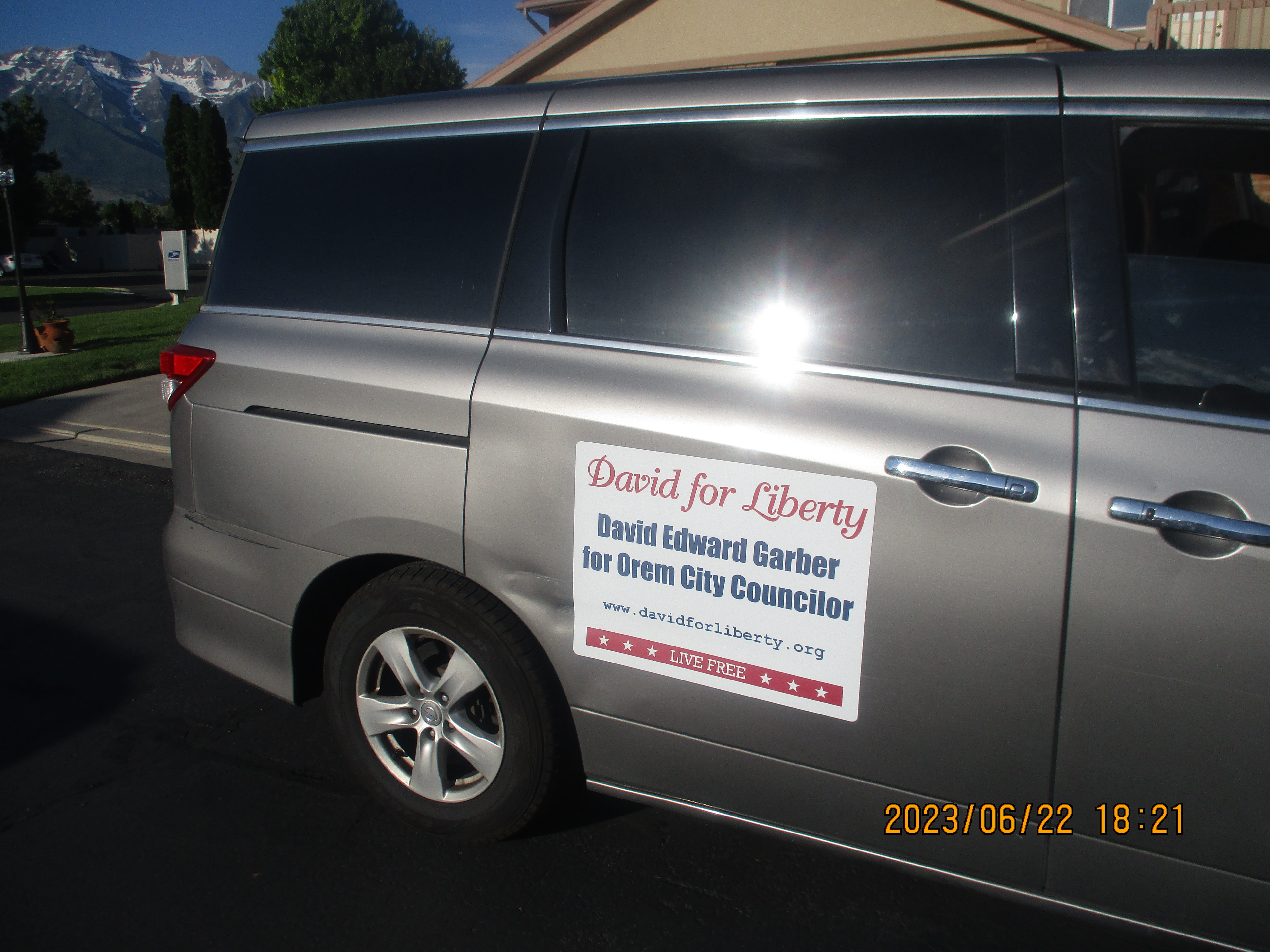 David for Liberty Car Magnet