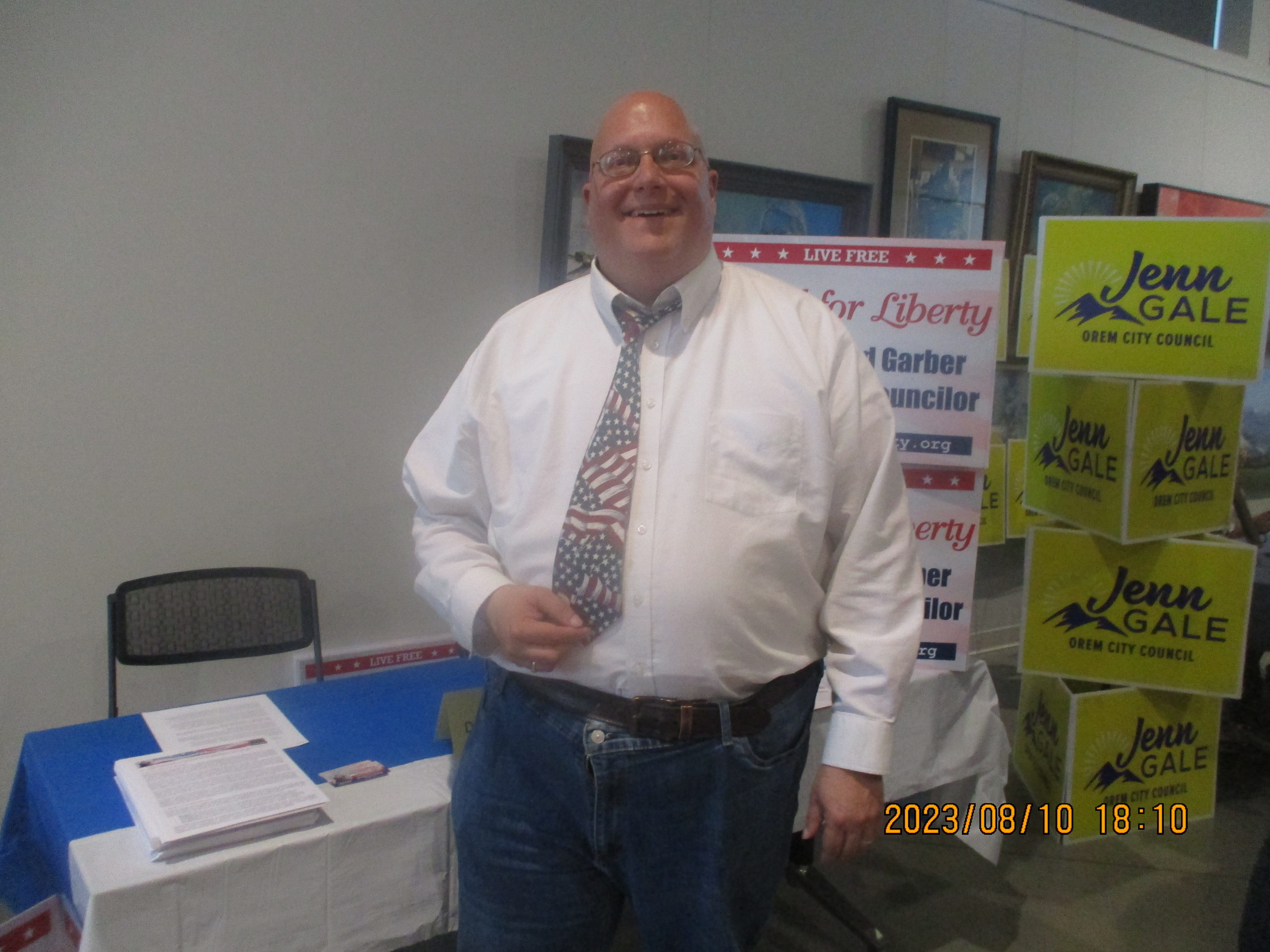 David Edward Garber at "Meet the Candidates" 2023.