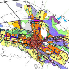 Zoning map of Skopje in 2002.