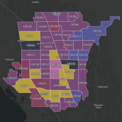 2023 Orem primary election results map.